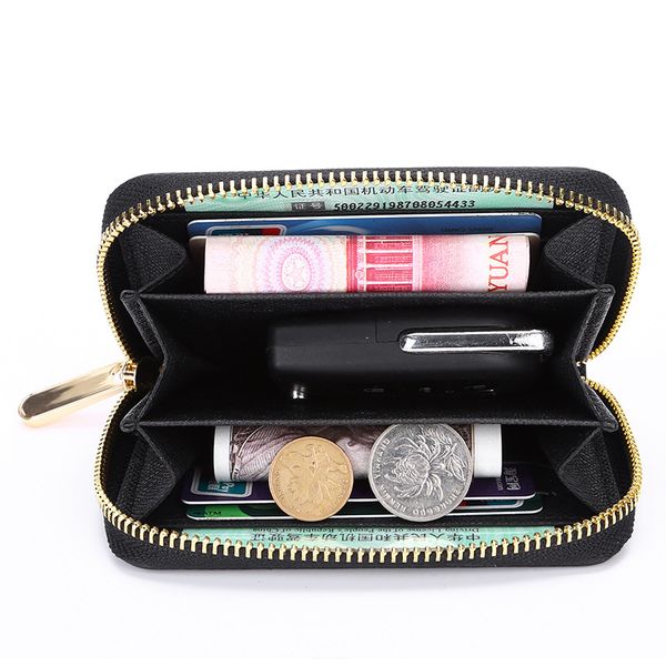 

selling fashion card bags designer pu new coin purse multifunctional men and women wallet multi-card short mini clutch zipper wallet storage, Red;black