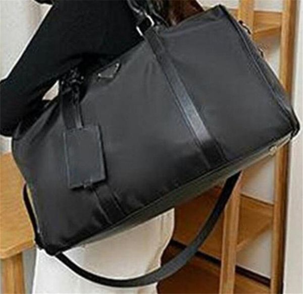 

2022 black nylon travel bag men duffel bags triple mens handle luggage gentleman business tote handbags with shoulder strap