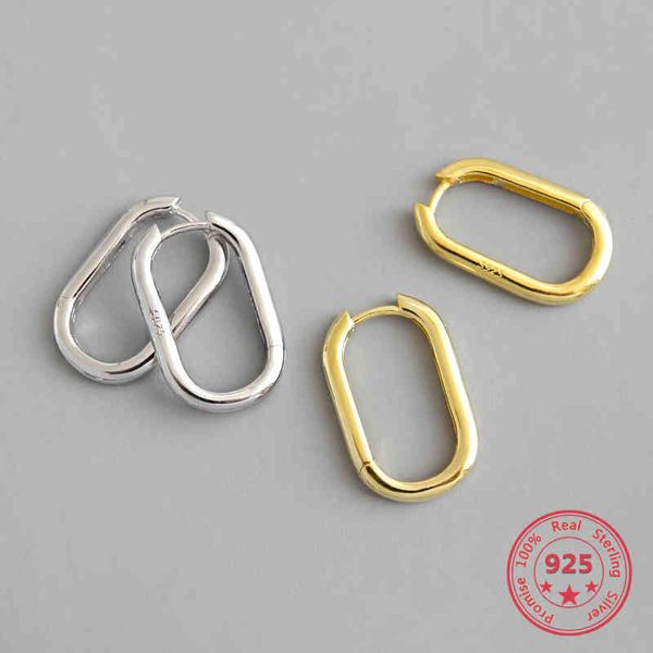 

2019 925 silver fashion simple gold hoop earring luxury brand women's jewelry, Golden