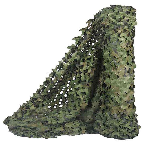 Tarnnetz 1,5 m * 2 3 4 5 6 7 8 9 10 m Camo Netting Bulk Roll Mesh Cover Blind für Jagddekoration Sonnenschutz Party Camping H220419