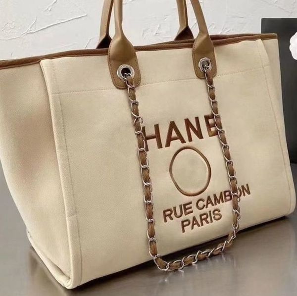 

fashion classic luxury embroidered beach bags ch women brand canvas evening handbags female big shopping handbag designer large capacity lad