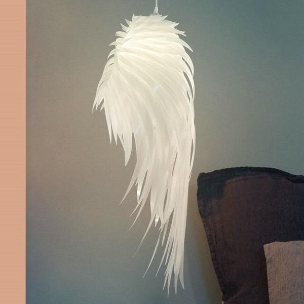 Lampade a sospensione Luci nordiche Modern Creative Angel Wing Feather Lamp Mobili per sala da pranzo Living Hanging Lampada a led in acrilico