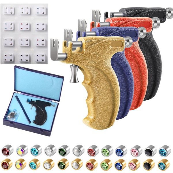 Stud Professional Ear Piercing Gun Ferramentas Brinco de Aço Seguro Estéril Nariz Umbigo Conjunto de Ferramentas Kit de Máquina de Jóias Corporais StudStudStudStud