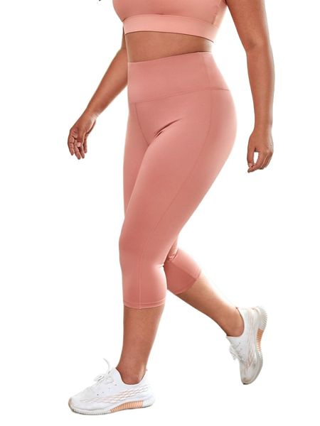

plus four-way stretch criss cross back sports leggings l5ds#, Black