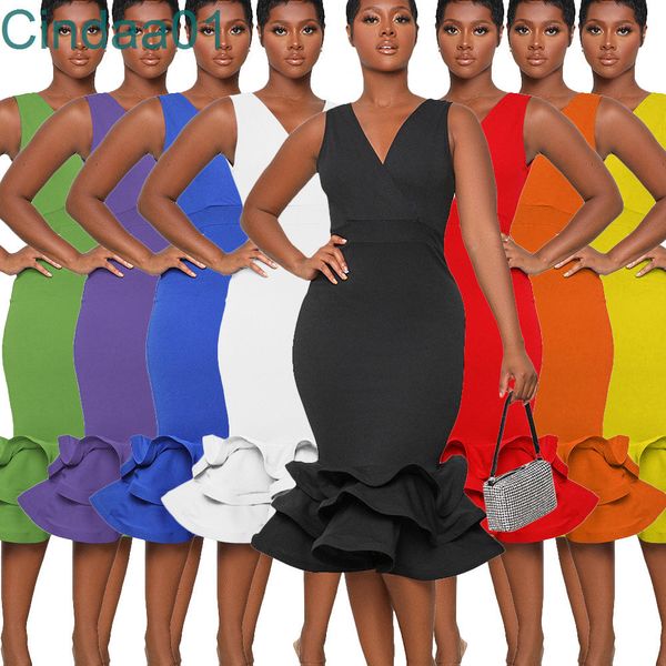 

women evening dress new v-neck sleeveless panelled bodycon dresses 3d solid color skirt dress s-xxl, Black;gray