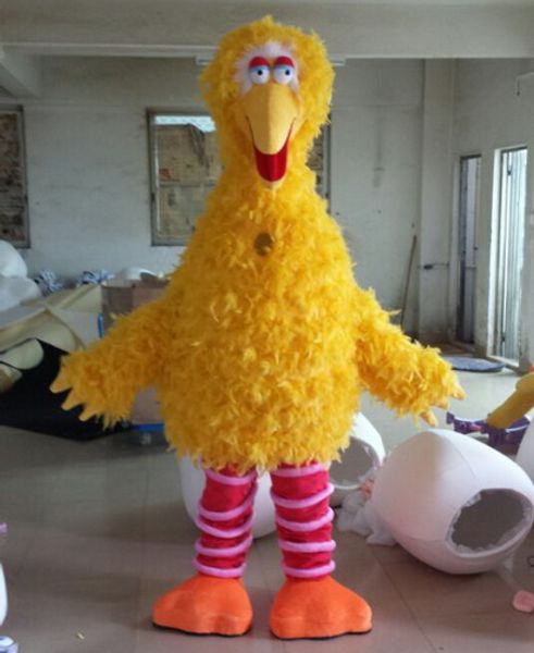 

mascot doll costume eva material luxury plush yellow bird mascot costumes movie props show walking cartoon apparel birthday party 209, Red;yellow