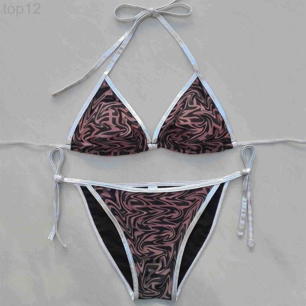 

casual dresses designer letter split swimsuit 20 years new bikini triangle neck tie oq0h, Black;gray
