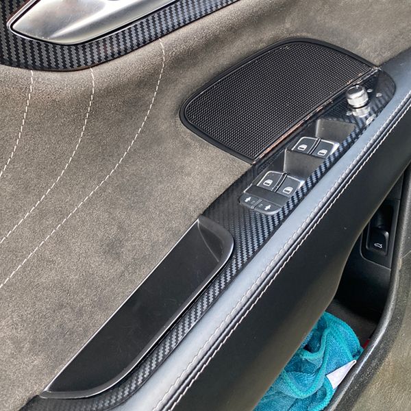 3D 4D 5D Защита углеродного волокна Vinyl Интерьер автомобиля DIY Предварительно вырезанные наклейки наклейки для Audi A7 4G8 2009-2018 1-я пленка