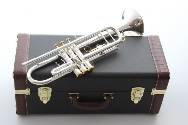 

mfc bb trumpet lt180s-37g silver plated gold keys music instruments profesional trumpets 180s37 mouthpiece accessories with case