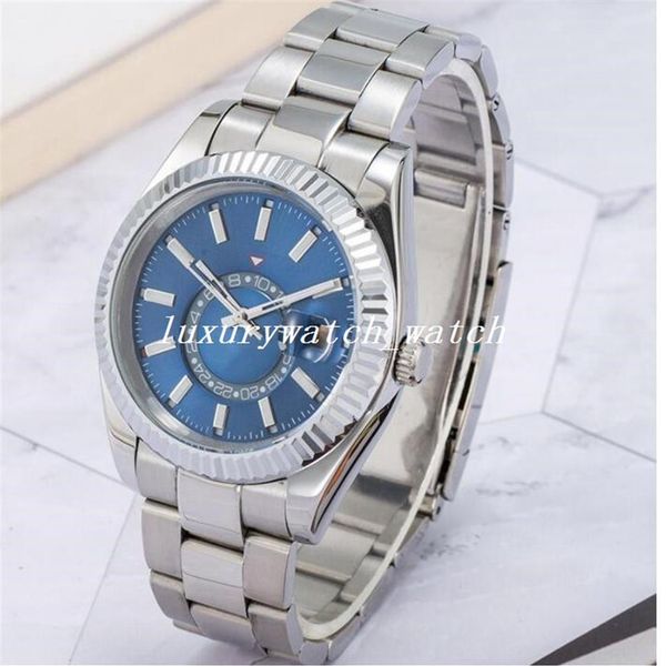 

multi-style 326934 326939 326938 326935 mens automatic mechanical watches 42mm full stainless steel swim wristwatches sapphire lum266w, Slivery;brown
