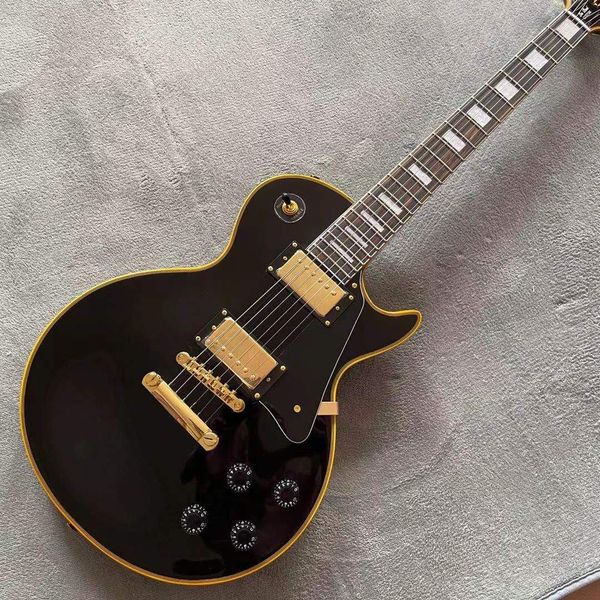 

custom electric guitar,black color,mahogany body 6 stings gitaar