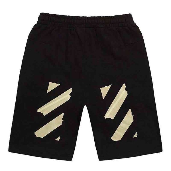 

2022 factory tide brand clothing wholesale new off bronzing shorts 20ss back arrow men and women's cotton, White;black