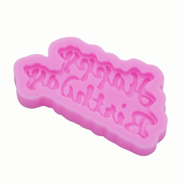 

happy birthday cake mold pink silicone mould 1222369
