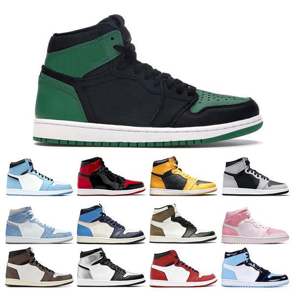 

men sneakers basketball running shoes 1s jumpman 1 retro cactus jack university blue hyper royal dark mocha bred patent shadow 2.0 pink quar