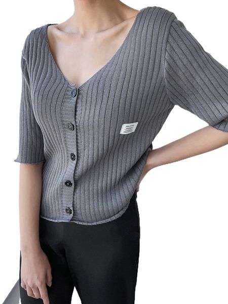 

dazy l.etter p.atched b.utton f.ront c.ardigan l7cu#, White;black