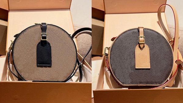 

fashion designer bags women handbags high-quality shoulder bags leather luxury lady classic flowers crossbody bag mini hard round cake shape