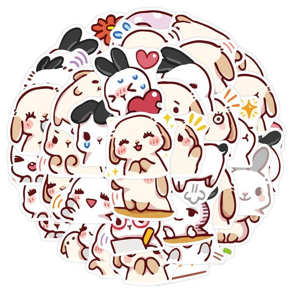 

40pcs cartoon dog cute lapsticker animals for phone case water bottle notebook luggage skateboard car stickers
