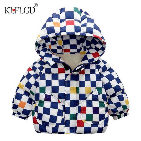 Neue Kinder Kleidung 2022 Herbst Winter Verdickte Kinder Unten Baumwolle Jacke Cartoon Gedruckt Jungen Und Mädchen Mit Kapuze Jacke J220718