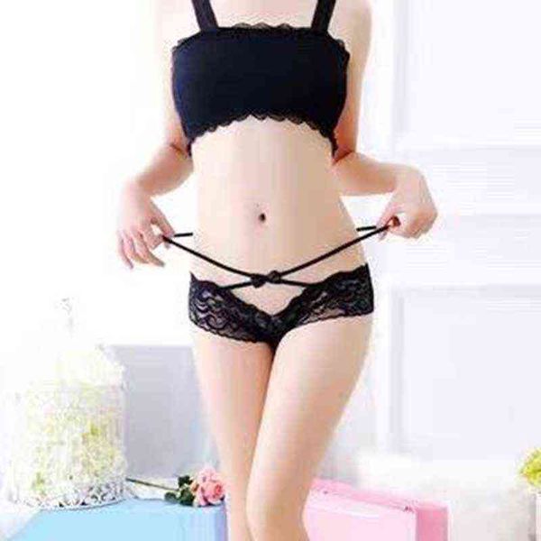 

ladies lace underwear panties g-string lingerie t-back thongs t pants women's open crotch lingerie briefs panty w220324, Red;black