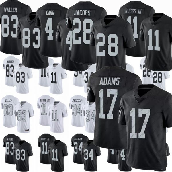 

davante adams jersey las jimmy garoppolo josh jacobs vegas bo jackson maxx crosby chandler jones hunter renfrow raiders ken stabler jim plun, Black;red
