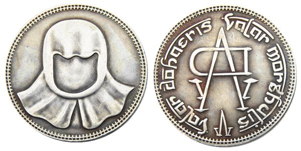 

iron coin of the faceless man valar morghulis craft silver plated game currency movie copy coin ornaments home decoration accessories