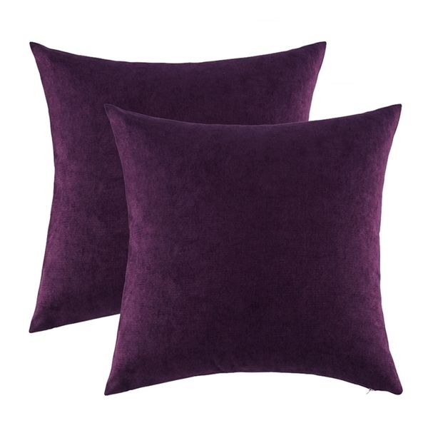 GIGIZAZA Fodere per Cuscini Viola 45x45 50x50 per Divano Letto Decorazioni per la casa Fodere per Cuscini per Divano Camera da Letto Federe di Lusso 210401