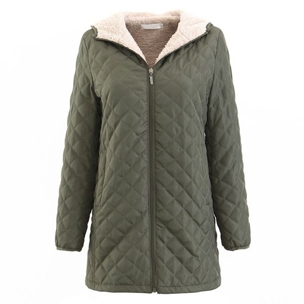 

johnature parkas hooded coats 5 color women spring solid color casual women cloths long sleeve quality parkas 211215, Black