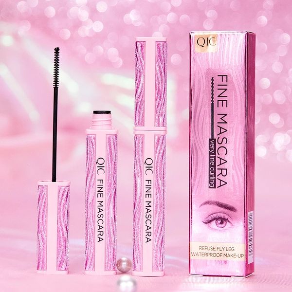 

eye makeup lash waterproof mascara very black lengthening qic mascara with small eyelash brush head slender curling volumizing no smudging t