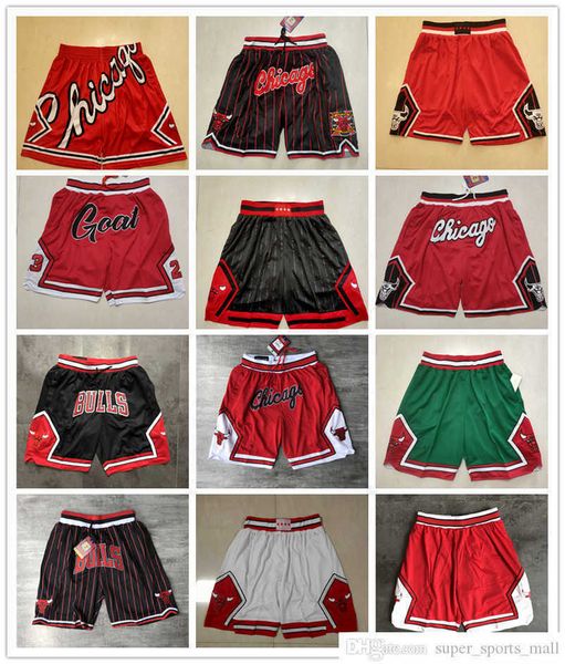 

chicago''bulls''men retro basketball shorts pocket size s-2xl, Black