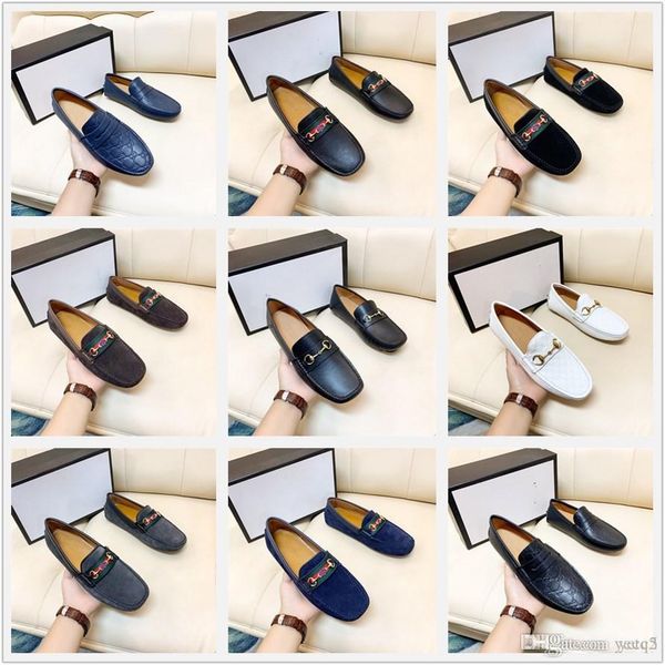 

mm men shoes half shoes for men's slippers genuine leather designer loafers man moccasins luxury brand non-slip mans driving shoe 33, Black