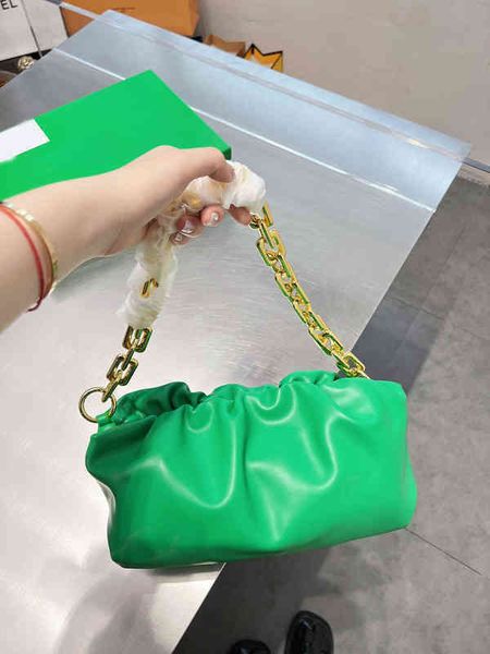 

women luxurys designers cloud bag famous designer brand soft genuine leather ladies pouch big metal chain messenger handbag luxury tote 2206