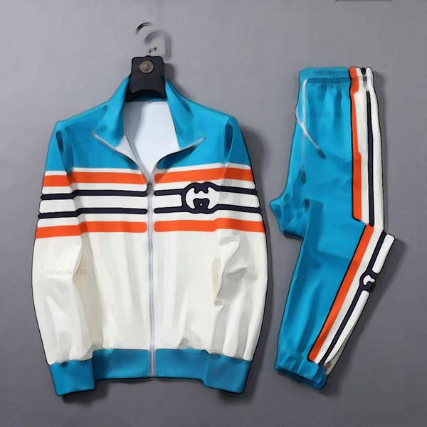 2023 tute moda uomo lettere classiche stampa abiti in due pezzi Tuta da uomo Tute sportive Tuta da uomo Felpe con cappuccio Giacche Jogger Set casual sportivi