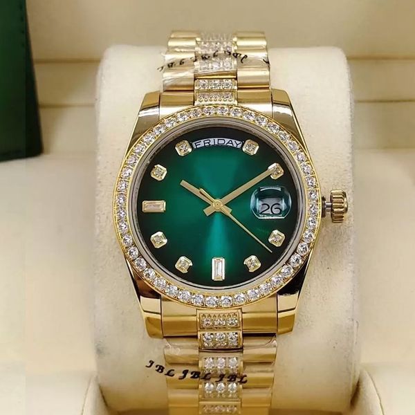 

luxury designer watch mens womens watchs 36/41mm diamond set automatic mechanical stainless steel classic fashion watch love couple gift mon, Slivery;brown