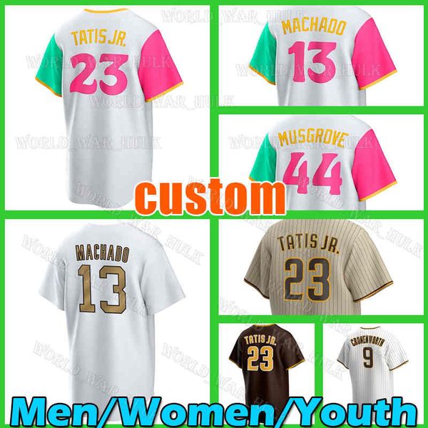 23 Fernando Tatis Jr. 13 Manny Machado Baseball Jersey 11 Yu Darvish San Diegos 7 Ha Seong Kim 2 Xander Bogaerts Padres 44 Joe Musgrove 9 Jake Cronenworth Matthew Batten