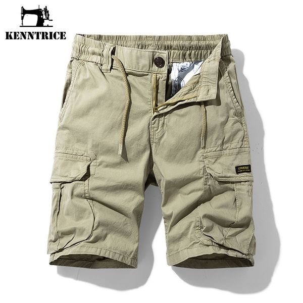 Pantaloncini cargo da uomo estivi Kenntrice Pantaloncini corti da uomo in cotone moda coreana al ginocchio Pantaloncini da uomo casual solidi all'aperto 220622