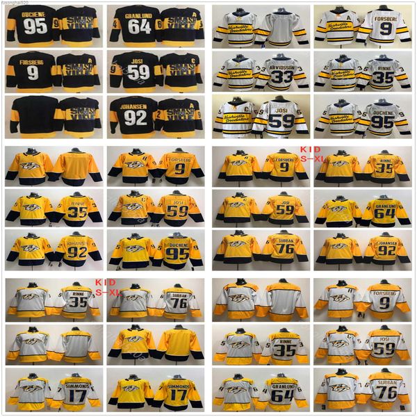 

2022 stadium series nashville predators jersey 64 mikael granlund 59 roman josi filip forsberg pekka rinne ryan johansen matt duchene navy n, Black
