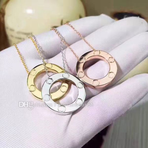 

designer love necklace gold bracelets bracelet long necklaces for women fashion jewelry birthday gift luxus-halskette luxury pendants lovers, Silver