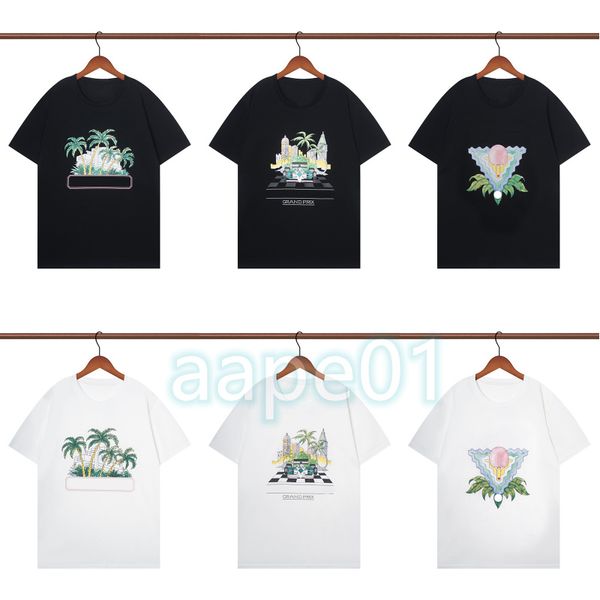 

mens fashion summer t shirts designer womens color letter print tee couples casual loose asian size s-2xl, White;black