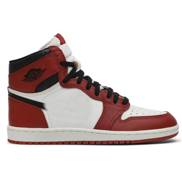 

authentic 1 shoes basketball 1s chicago reimagined outdoor white varsity red black sports sneakers mens original 7-13