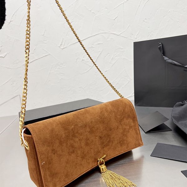 

new luxurys woman bags classic retro designer chain shoulder bag ladies fashion suede designers handbag banquet black wite