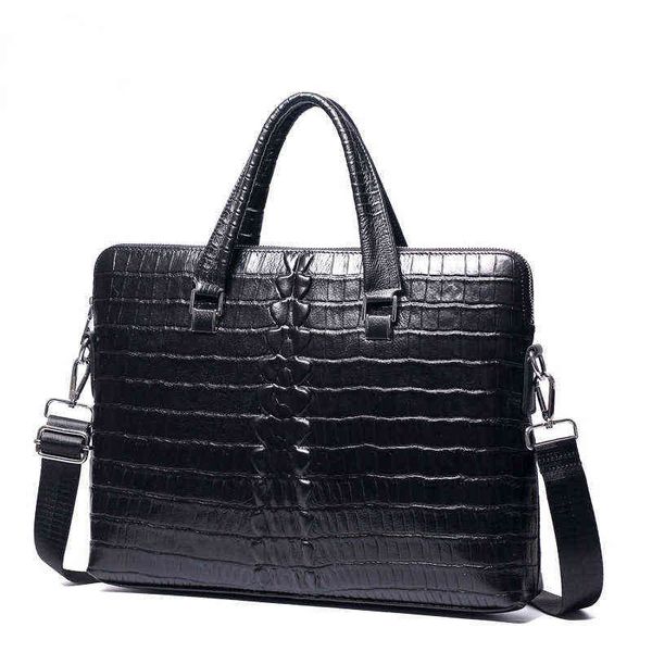 

cowhide business briefcase men leather single shoulder crossbody bag luxury computer handbags 220616