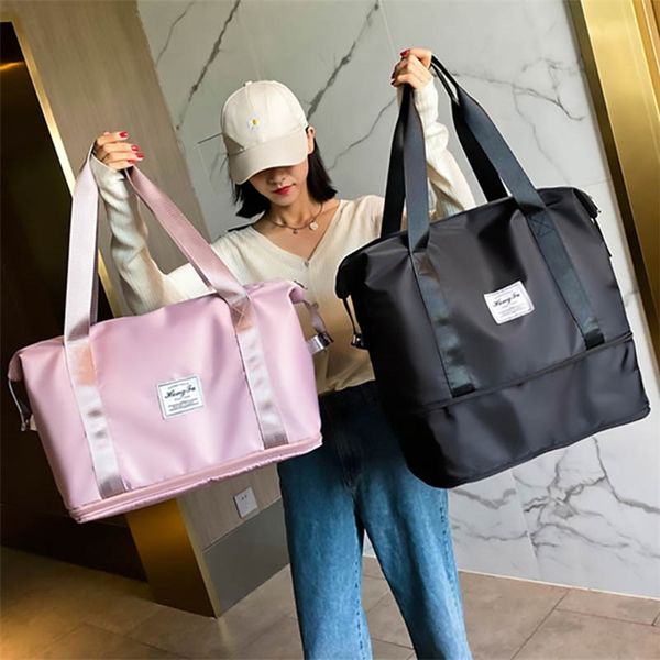 

travel bag organizer fashion carry on hand luggage for woman waterproof sports gym fitness crossbody shoulder pack 220509
