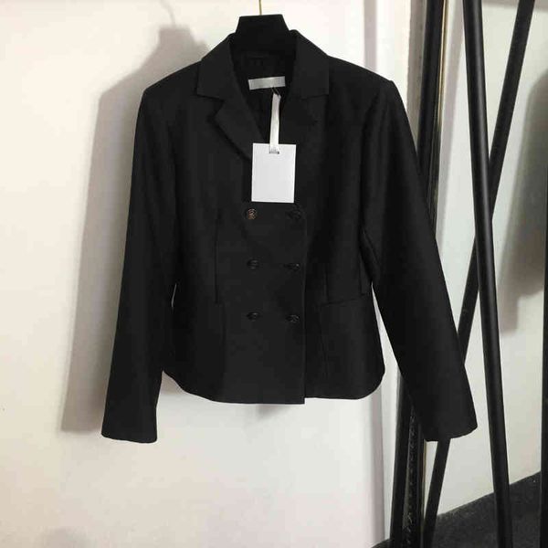

designer womens blazer jackets d..r black pentagram double breasted slim fit jacket coats luxury women clothing apparel, Black;brown