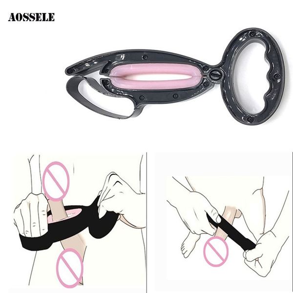 Penisringen Knijpmassage Exerciser Uitbreiding Hanger Brancard Extender sexy Speelgoed Voor Mannen Klem Grijpapparaat