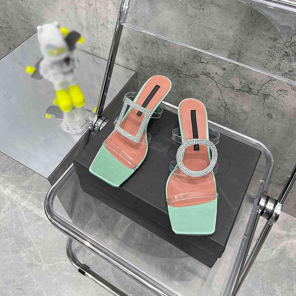 

sandals women brand transparent sandals silver heeled beaded sandal high he, Black