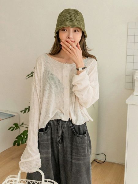 

dazy drop shoulder button through tee r3to#, White