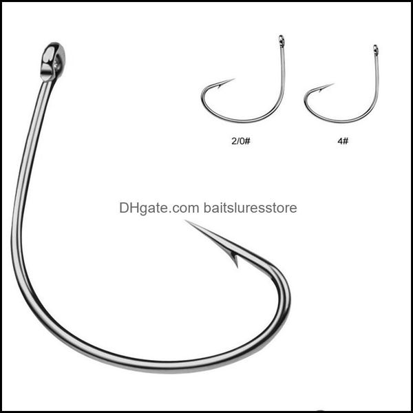 

fishing hooks sports outdoors 200pcs 4-2/0 37753 wide gap hook high carbon steel barbed fishhooks carp pesca accessories drop delivery 202