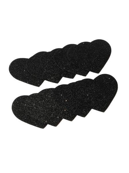 

5pairs heart nipple cover r9lf#, Black;red