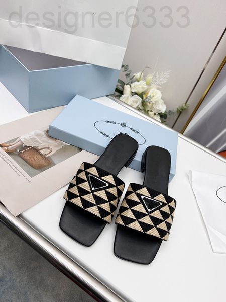 

women's slippers electro-embroidered surface lining sheepskin flat casual sandals and high-end quality have box/dust bag lg3p, Black