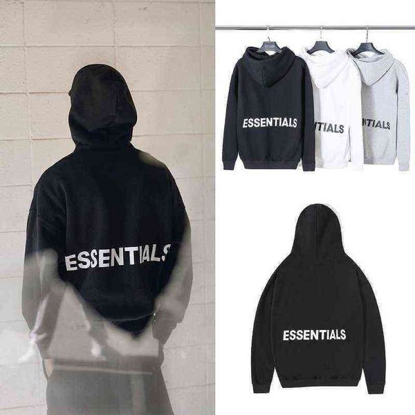 

men hoodies high street justi biebe same essentials letter double line women's hoodie pullover trendy young fashionable popular famous, Black